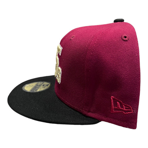 New Era Houston Astros 45's 59FIFTY Hat Cap Maroon 40th Year Side Patch