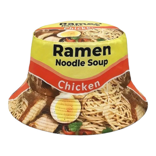 Chicken Ramen Noodle Unisex Bucket Hat Cap Reversable