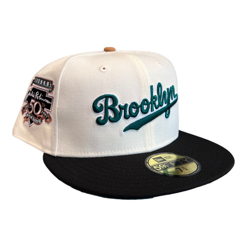 New Era Brooklyn Los Angeles Dodgers 59FIFTY Hat 50 Year Jackie Patch