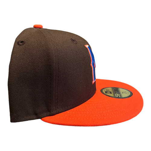 New Era Milwaukee Brewers 59FIFTY Fitted Baseball Hat Cap Brown