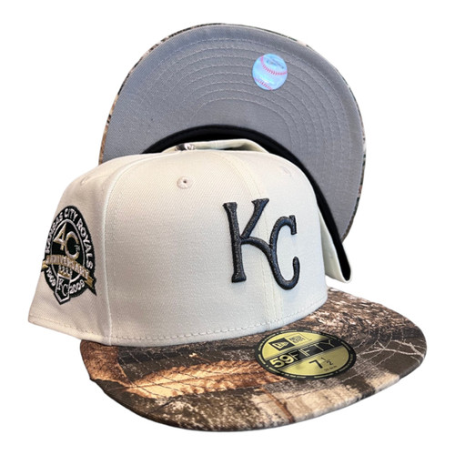 New Era Kansas City Royals Realtree 59FIFTY Hat Cap 40th Year Side Patch