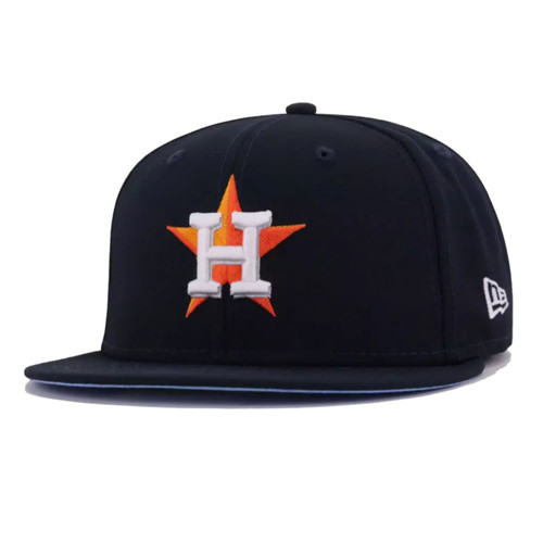 New Era Houston Astros Pop Sweat 59FIFTY Fitted Hat 2017 WS Side Patch