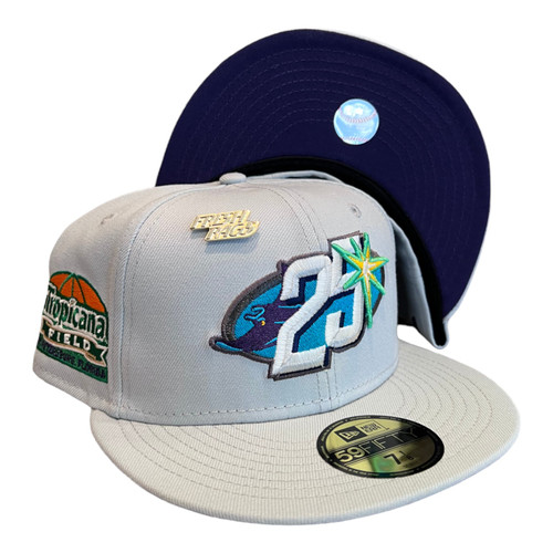 New Era Tampa Bay Rays 59FIFTY Fitted Hat 25th Year Tropicana Field Patch