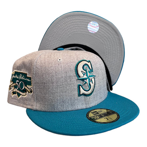 New Era Seattle Mariners 59FIFTY Fitted Hat Gray Jackie Robinson Patch