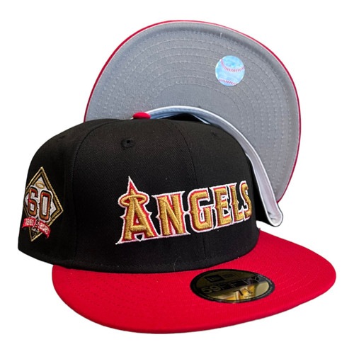 New Era Anaheim Angels 2 Tone 59FIFTY Fitted Hat Cap 60th Year Side Patch