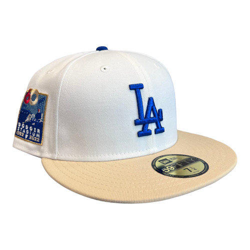 New Era Los Angeles Dodgers 59FIFTY Hat Cap 60th Year Side Patch New Era Los Angeles Dodgers 59FIFTY Hat Cap 60th Year Side Patch