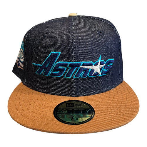New Era Houston Astros Denim Pack 59FIFTY Fitted Hat 50th Year Side Patch