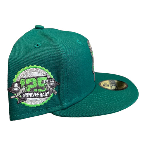 New Era St. Louis Cardinals Slime Pack 59FIFTY Fitted Hat 125 Year Patch