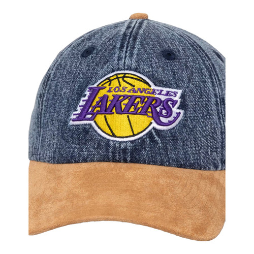 New Era Los Angeles Lakers Denim Wheat Pack Casual Classic Strapback Hat