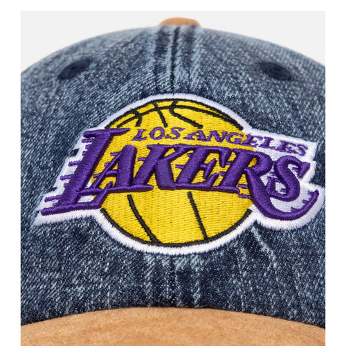 New Era Los Angeles Lakers Denim Wheat Pack Casual Classic Strapback Hat