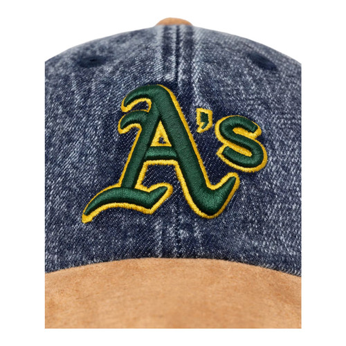 New Era Oakland A's Athletics Denim Wheat Pack Casual Classic Strapback Hat