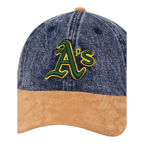 New Era Oakland A's Athletics Denim Wheat Pack Casual Classic Strapback Hat
