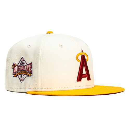 New Era Anaheim Angels 59FIFTY Fitted Hat Cap White 1989 All Star Game Patch