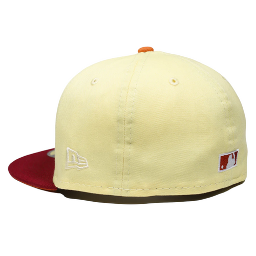 Anaheim Angels 59FIFTY Fitted Hat Pastel Yellow 50 Side Year Patch