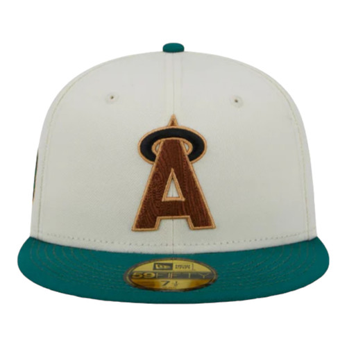 New Era Anaheim Angels Woodgrain Pack 59FIFTY Hat Cap 25th Year Side Patch