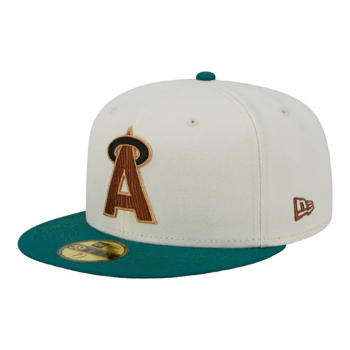 New Era Anaheim Angels Woodgrain Pack 59FIFTY Hat Cap 25th Year Side Patch