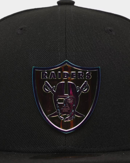 New Era Oakland Las Vegas Raiders Metal Pack 59FIFTY Fitted Hat Iridescent