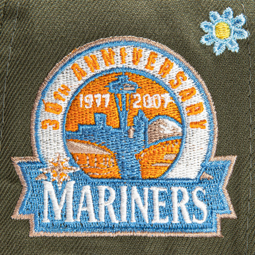 New Era Seattle Mariners 59FIFTY Fitted Hat Cap Super Bloom 30 Year Patch