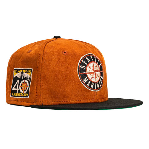 New Era Seattle Mariners 59FIFTY Fitted Hat Cap Suede 40th Year Side Patch New Era Seattle Mariners 59FIFTY Fitted Hat Cap Suede 40th Year Side Patch