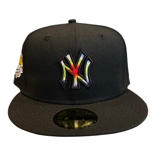 New Era New York Yankees Tie Dye 59FIFTY Hat Black 1999 World Series Patch 7 1/2