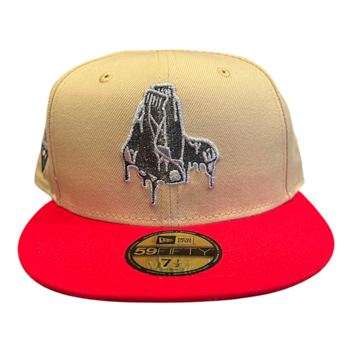 New Era Boston Red Sox Drip Logo 59FIFTY Fitted Hat 90th Year Side Patch