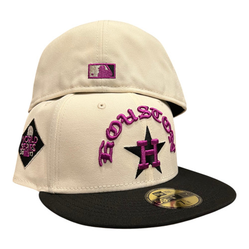 New Era Houston Astros 59FIFTY Fitted Hat 713 Day Pack World Series Patch