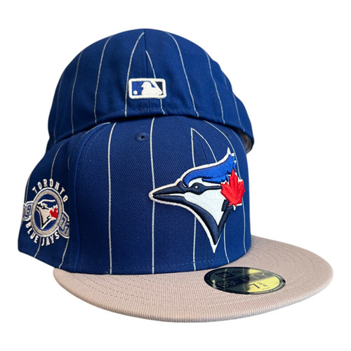 New Era Toronto Blue Jays Throwback Pinstripe 59FIFTY Fitted Hat New Era Toronto Blue Jays Throwback Pinstripe 59FIFTY Fitted Hat