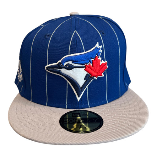 New Era Toronto Blue Jays Throwback Pinstripe 59FIFTY Fitted Hat New Era Toronto Blue Jays Throwback Pinstripe 59FIFTY Fitted Hat