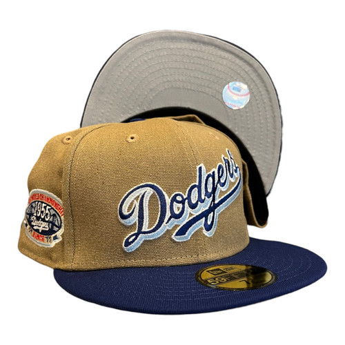 New Era Los Angeles Dodgers Canvas Crown 59FIFTY Fitted Hat 1955 Patch