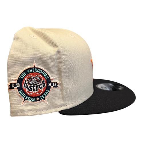 New Era Houston Astros Floral Fill 9FIFTY Snapback Hat 1986 Astrodome Side Patch