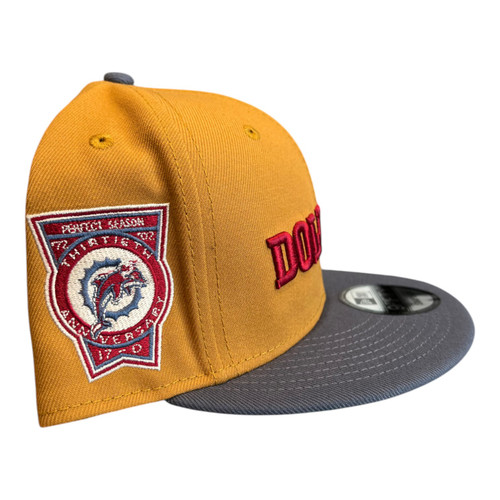 New Era Miami Dolphins 9FIFTY Snapback Hat Panama Tan 30th Year Side Patch New Era Miami Dolphins 9FIFTY Snapback Hat Panama Tan 30th Year Side Patch