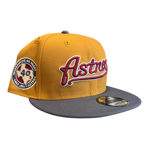 New Era Houston Astros 9FIFTY Snapback Hat Panama Tan 40th Year Side Patch New Era Houston Astros 9FIFTY Snapback Hat Panama Tan 40th Year Side Patch