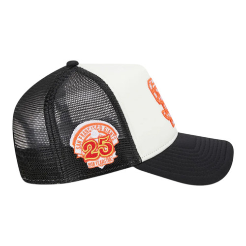 New Era San Francisco Giants Checkered Flag 9FORTY A-Frame Snapback Trucker Hat New Era San Francisco Giants Checkered Flag 9FORTY A-Frame Snapback Trucker Hat