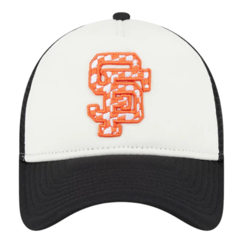 New Era San Francisco Giants Checkered Flag 9FORTY A-Frame Snapback Trucker Hat New Era San Francisco Giants Checkered Flag 9FORTY A-Frame Snapback Trucker Hat