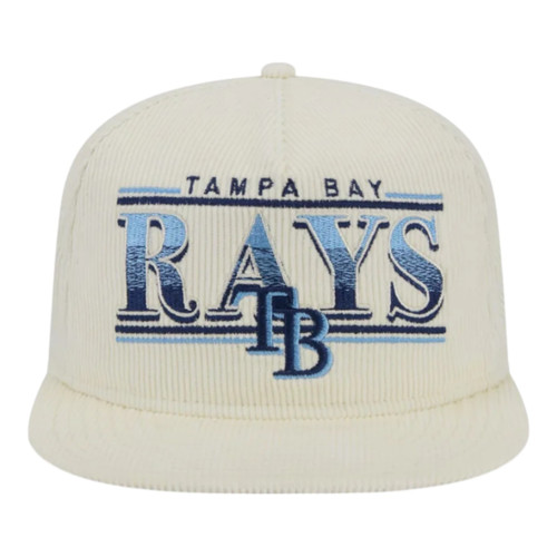 New Era Tampa Bay Rays Corduroy Golfer Adjustable Snapback Hat 20th Year Patch