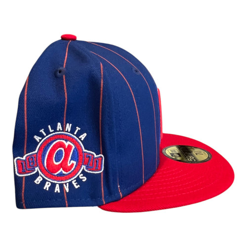 New Era Atlanta Braves Throwback Pinstripe 59FIFTY Fitted Hat
