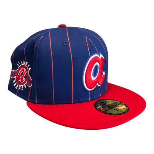 New Era Atlanta Braves Throwback Pinstripe 59FIFTY Fitted Hat