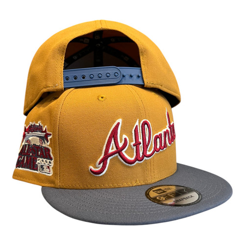 New Era Atlanta Braves 9FIFTY Snapback Hat Panama Tan 2000 All Star Game Patch