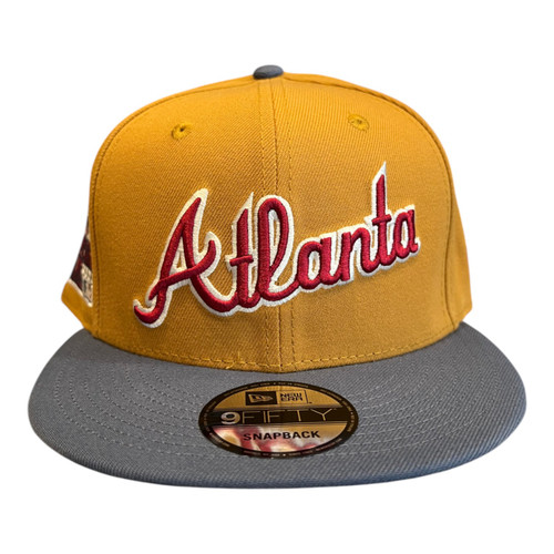 New Era Atlanta Braves 9FIFTY Snapback Hat Panama Tan 2000 All Star Game Patch