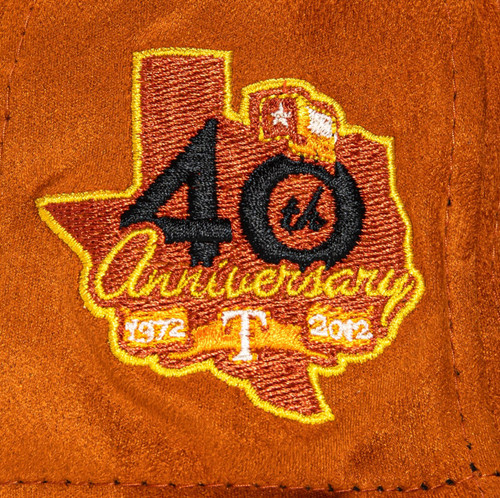 New Era Texas Rangers 59FIFTY Fitted Hat Cap Suede 40th Year Side Patch