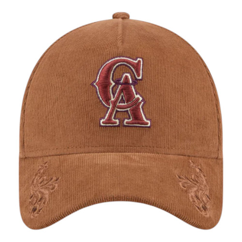 New Era Anaheim Angels 9FORTY A-Frame Snapback Hat Ornamental Corduroy New Era Anaheim Angels 9FORTY A-Frame Snapback Hat Ornamental Corduroy