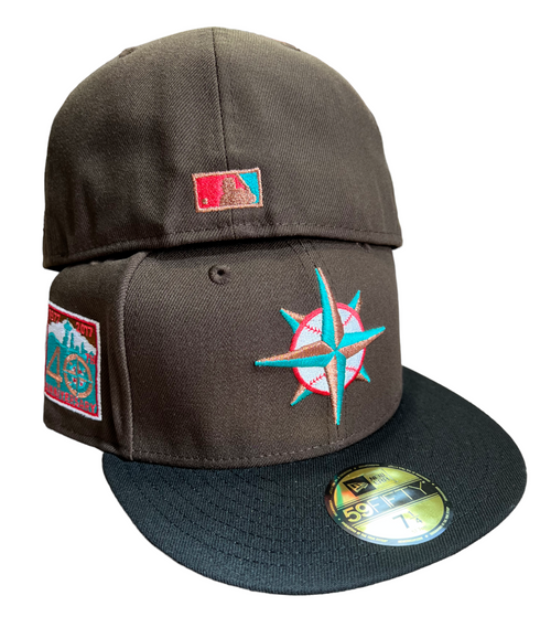 New Era Seattle Mariners 59FIFTY Fitted Hat 40th Anniversary Side Patch New Era Seattle Mariners 59FIFTY Fitted Hat 40th Anniversary Side Patch