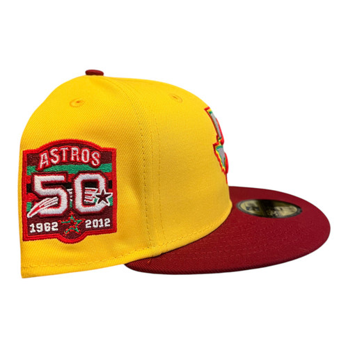 New Era Houston Astros 59FIFTY Fitted Hat Hot Sauce Pack 50th Year Patch