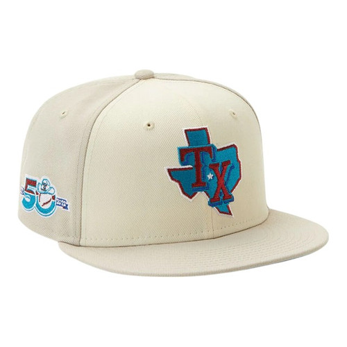 New Era Texas Rangers Island Pack 59FIFTY Fitted Hat 50th Year Side Patch