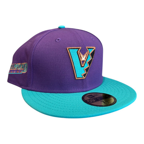 New Era Arizona Diamondbacks Upside Down Logo 59FIFTY Fitted Hat Purple