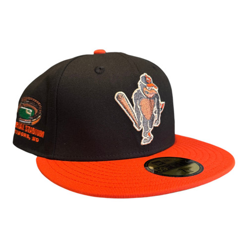 New Era Baltimore Orioles 59FIFTY Fitted Hat Cap Black Mascot Pack