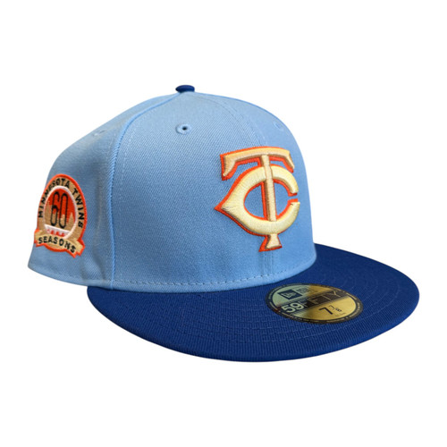 New Era Minnesota Twins 59FIFTY Fitted Hat Cap 60 Seasons Patch