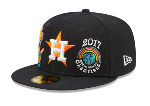 New Era Houston Astros Groovy 59FIFTY Fitted Hat 2017 World Series Champs