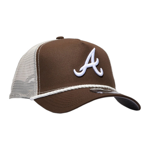 New Era Atlanta Braves 9FORTY Trucker Rope Snapback Hat