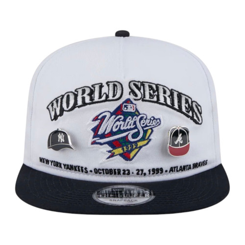 New Era New York Yankees vs Braves 1999 World Series Pin Golfer Snapback Hat